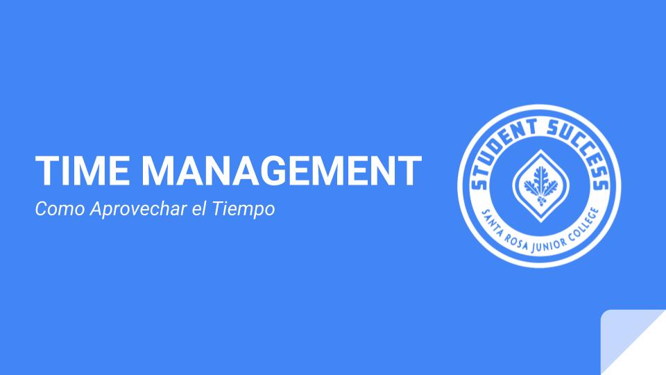 Title page for a Time Management Powerpoint